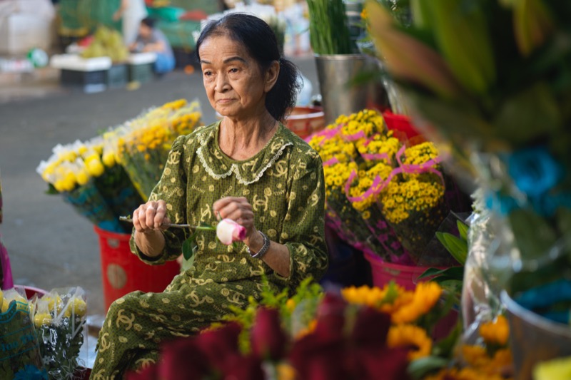 Flower vendor, Da Nang